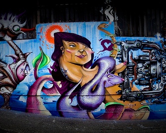 Grafite de Davi de Melo Santos, Hyper e André Dalata, no Viaduto de Santa Tereza. Do Flickr de Davi, enviado por ele ao blog: http://www.flickr.com/photos/demelosantos