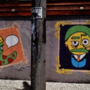 Grafite de Marlon a rua Professor Morais com av. Getúlio Vargas. Fotografado por CMC em janeiro de 2014