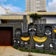 Grafite na rua Palmira, no Serra, centro-sul de BH. Foto: CMC, feita em 19.5.2015