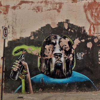 Grafite de Marcelo Gud, na rua Major Barbosa, no Santa Efigênia. Fotografado por CMC em 13.4.2014.