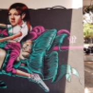 Grafite de Marcelo Gud na rua Pernambuco, perto do Café Status. Fotografado por CMC em 28.9.2014
