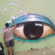 Grafite na Escola Francisco Bicalho, na av. Olinto Meireles, no Barreiro de Cima. Clique de Wellington Ferreira, obrigada!
